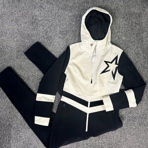 Perfect Moment Ski Suit Womens Large White Star Black